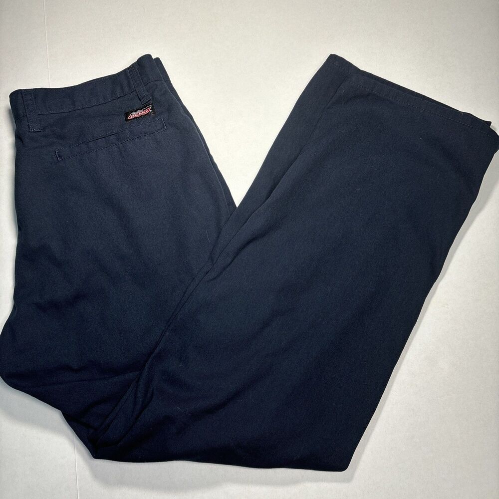 Genuine Dickies Cargo Pants Mens 32x30 Navy Blue Straight Leg Utility Work